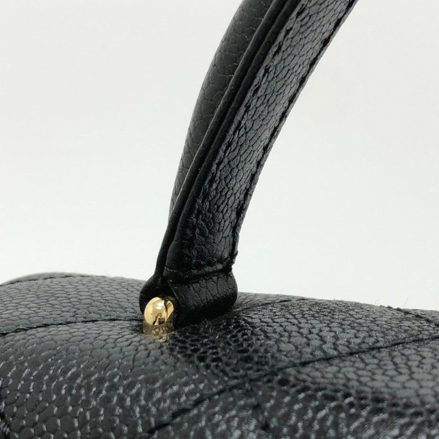 Chanel Coco Handle Black Leather Hand Bag