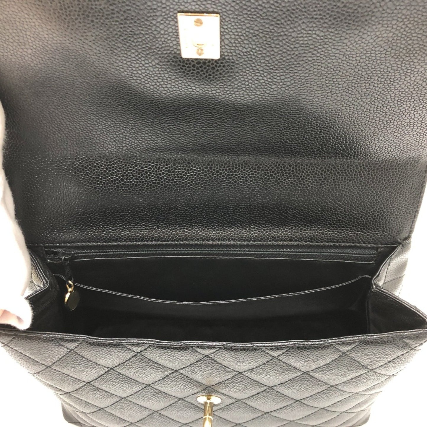 Chanel Coco Handle Black Leather Hand Bag