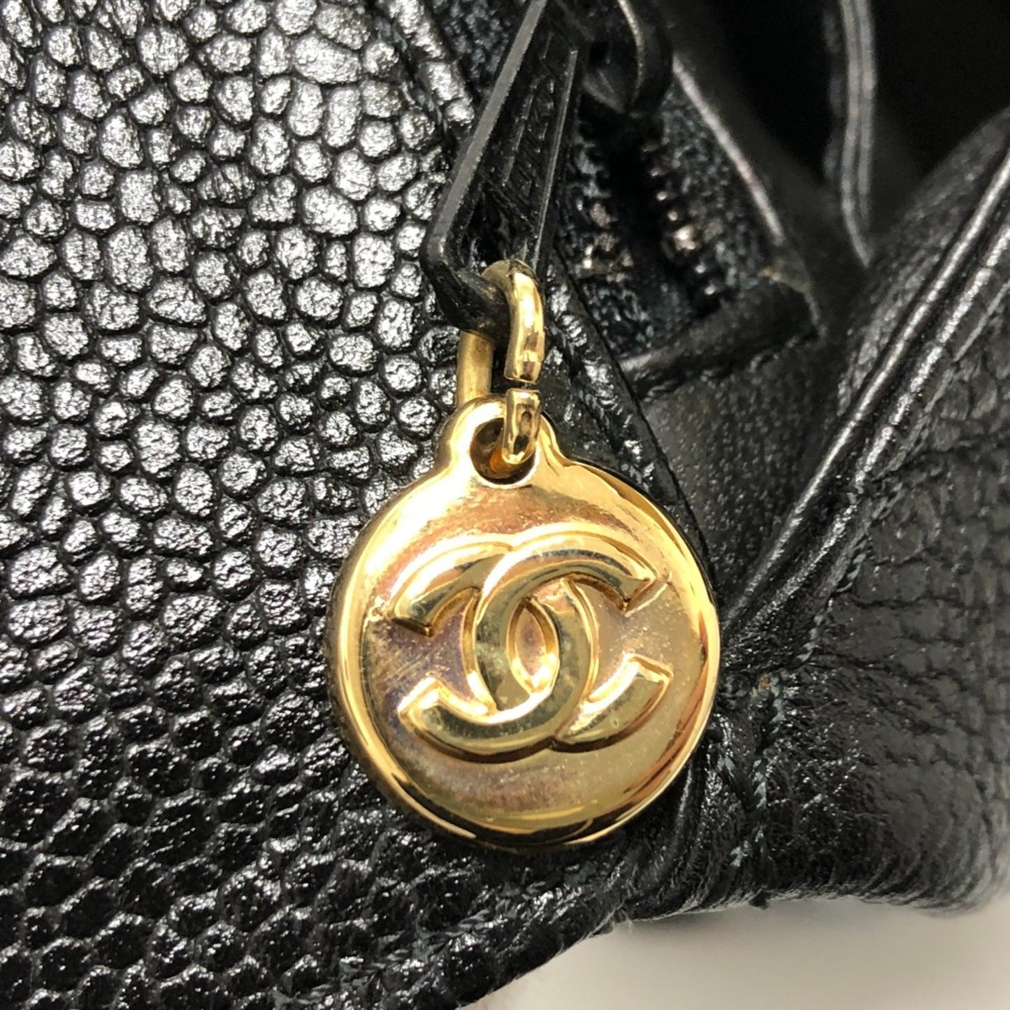 Chanel Coco Handle Black Leather Hand Bag