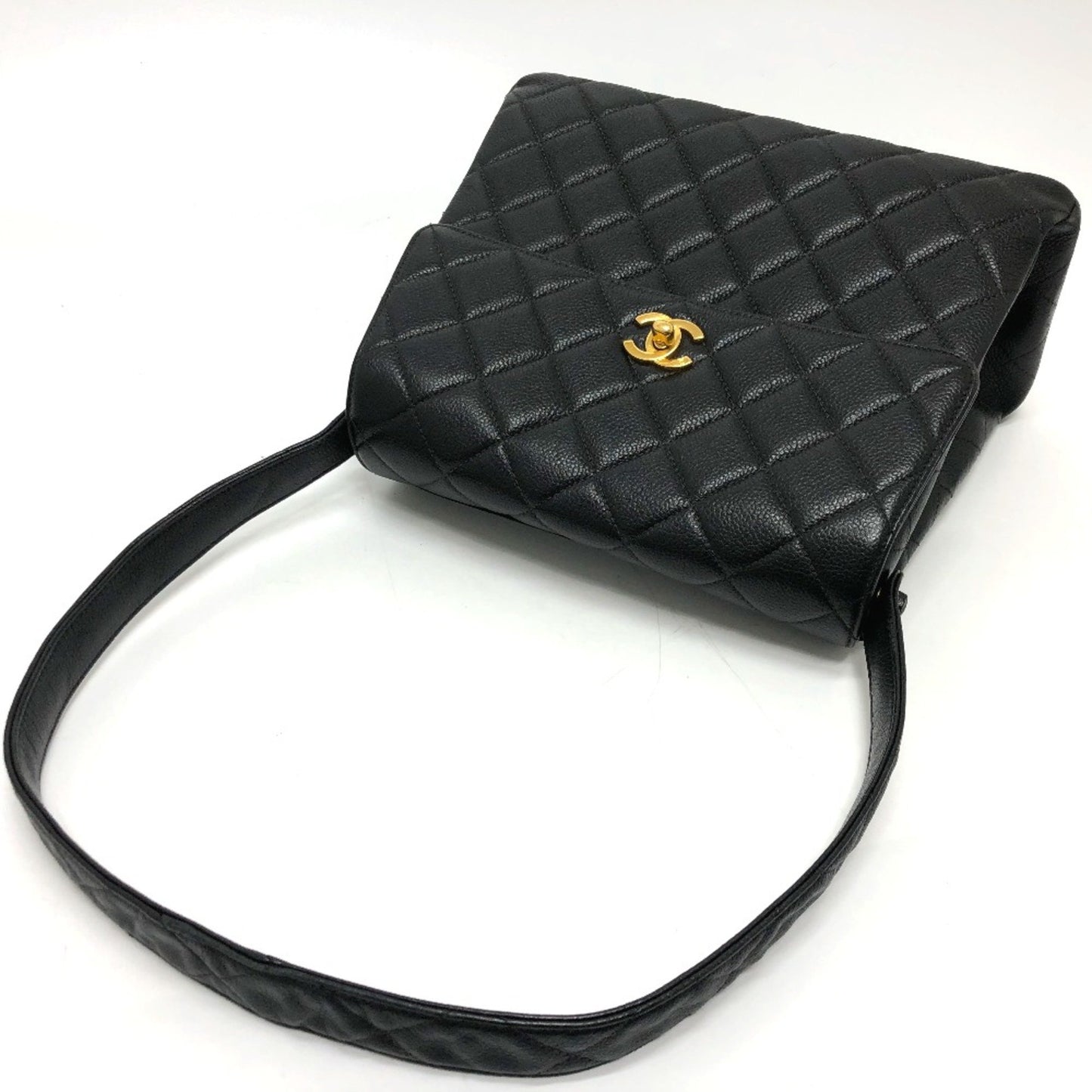 Chanel Matelassé Black Leather Shoulder Bag