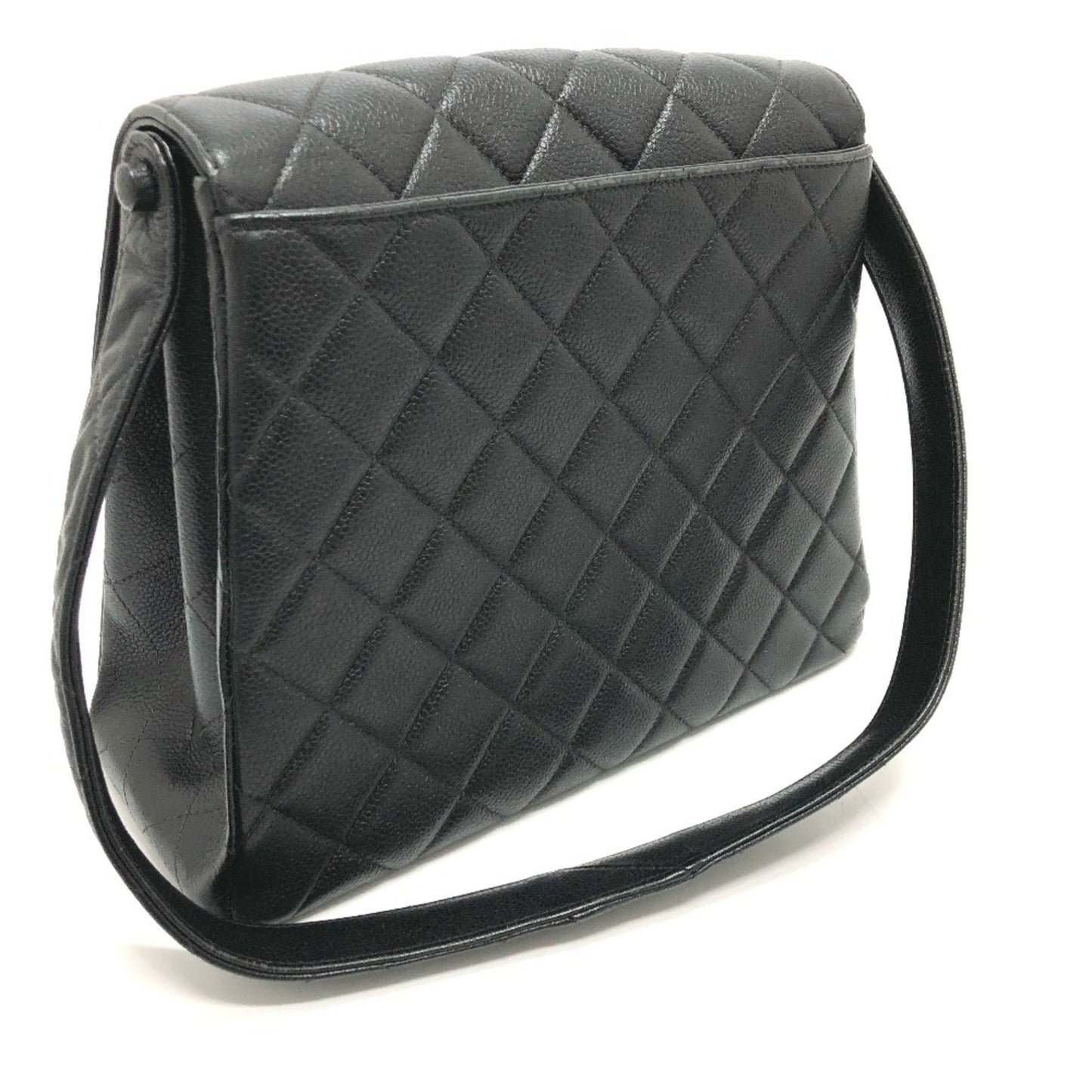 Chanel Matelassé Black Leather Shoulder Bag