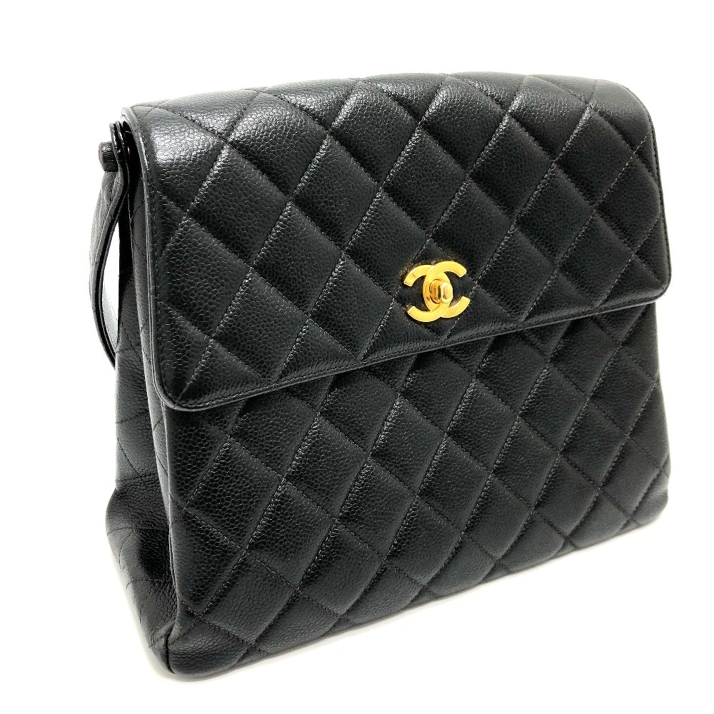 Chanel Matelassé Black Leather Shoulder Bag