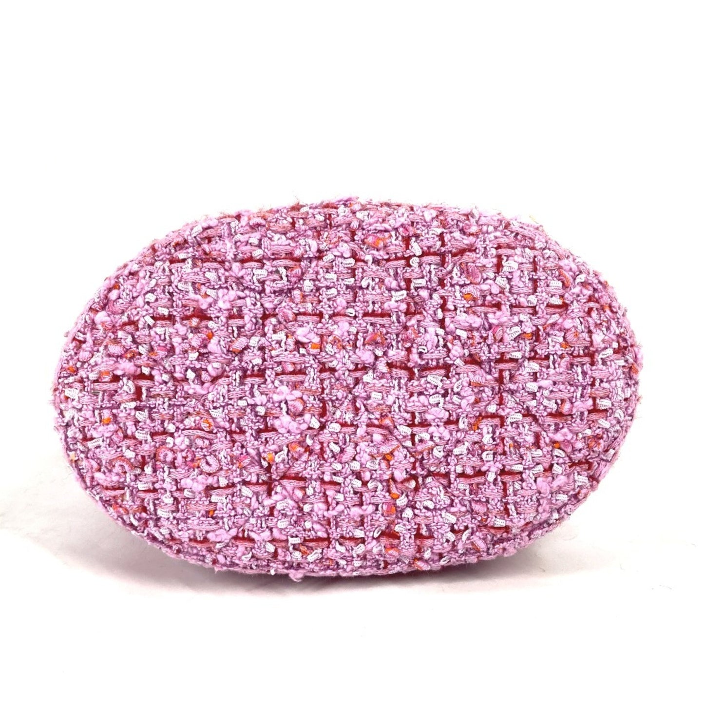 Chanel Bucket Pink Tweed Shoulder Bag