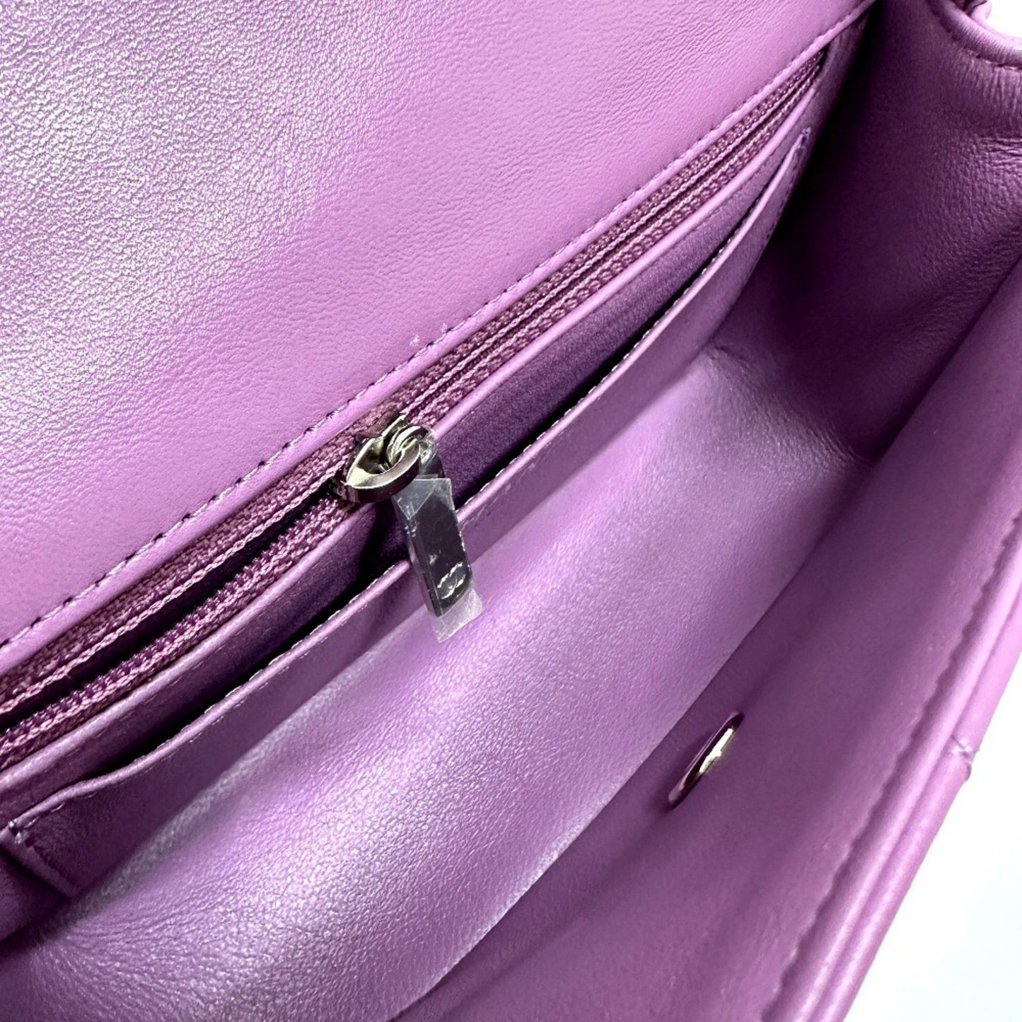 Chanel Timeless Purple Leather Shoulder Bag