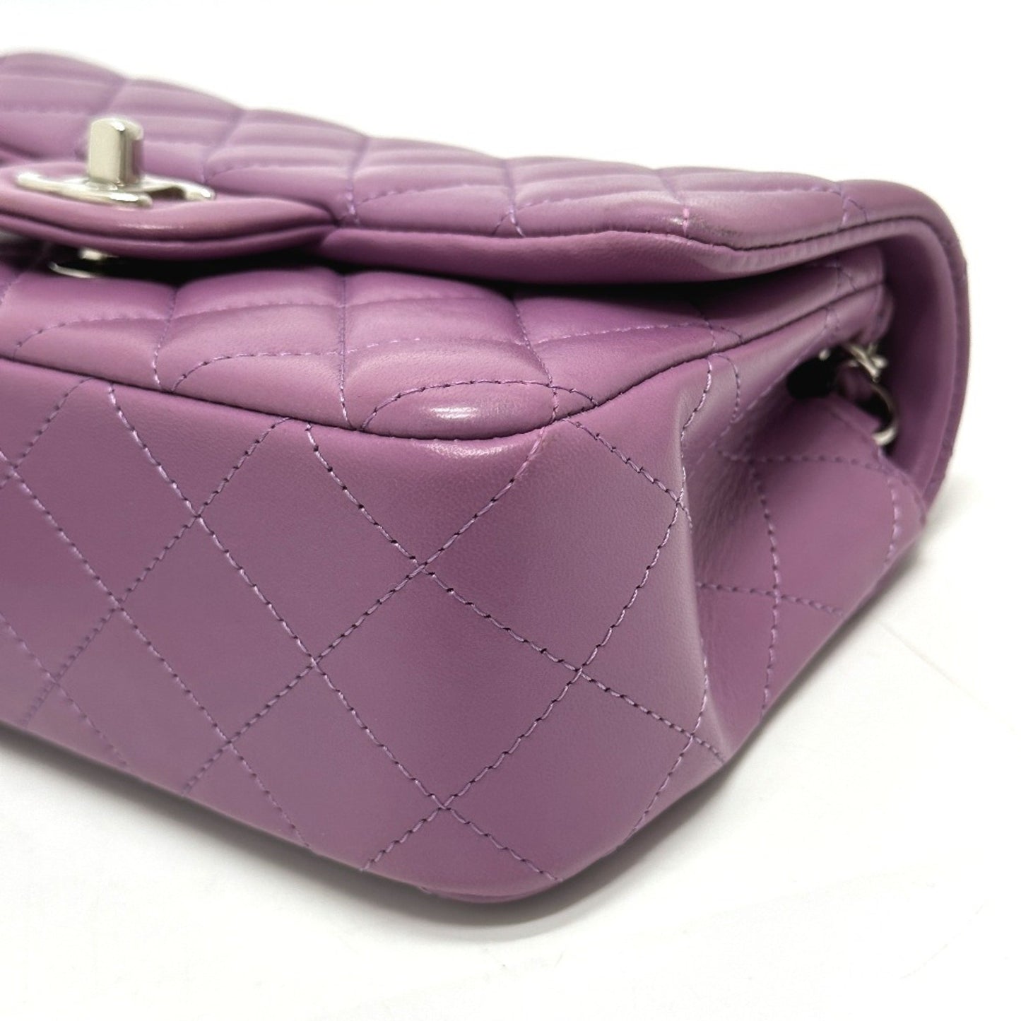 Chanel Timeless Purple Leather Shoulder Bag