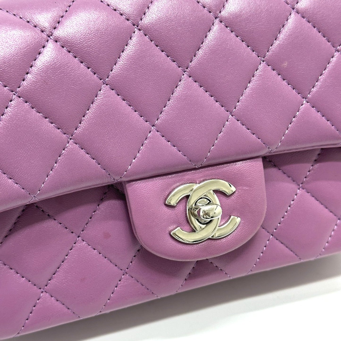 Chanel Timeless Purple Leather Shoulder Bag