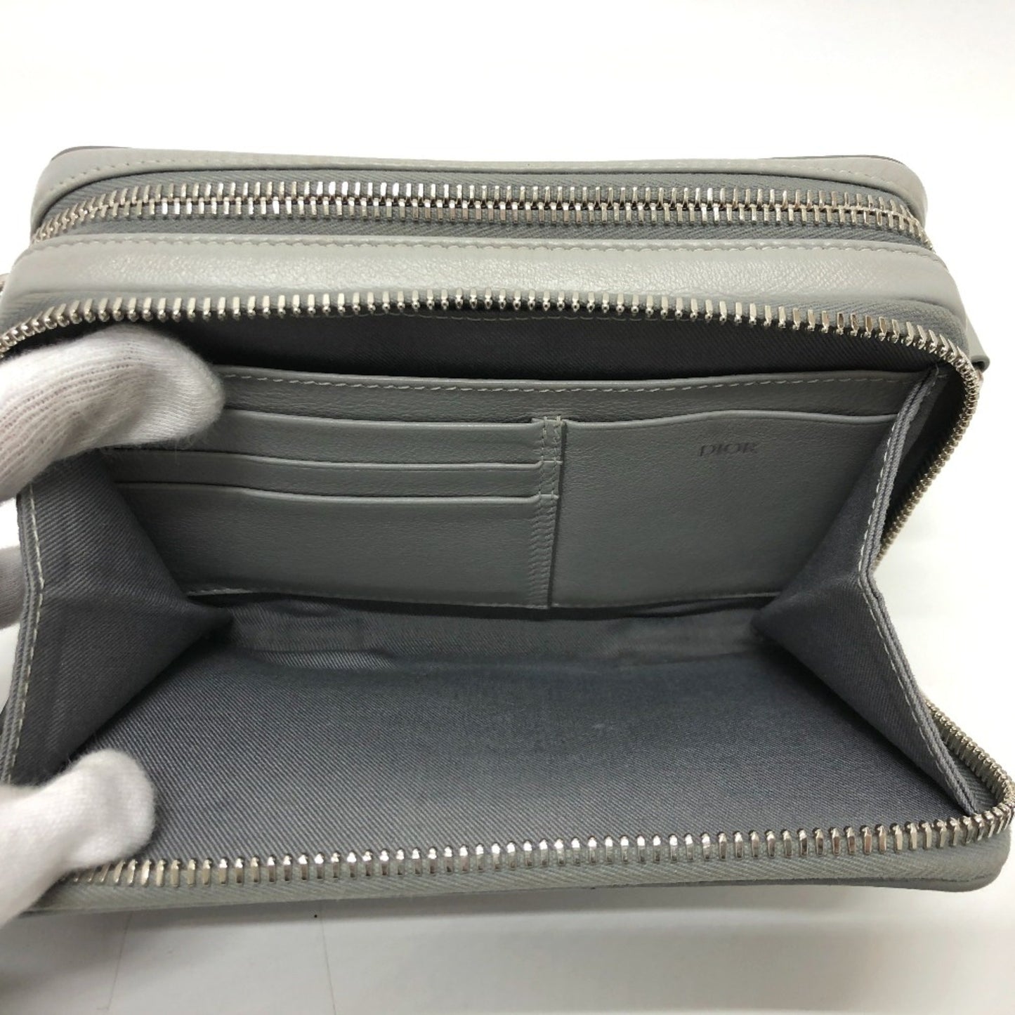 Dior -- Grey Canvas Shoulder Bag