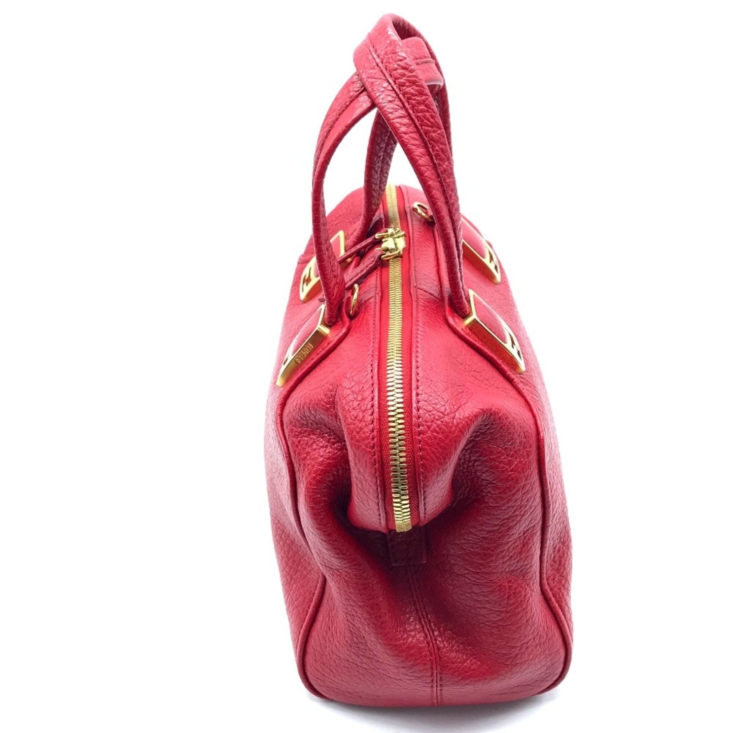 Fendi Chameleon Red Leather Hand Bag