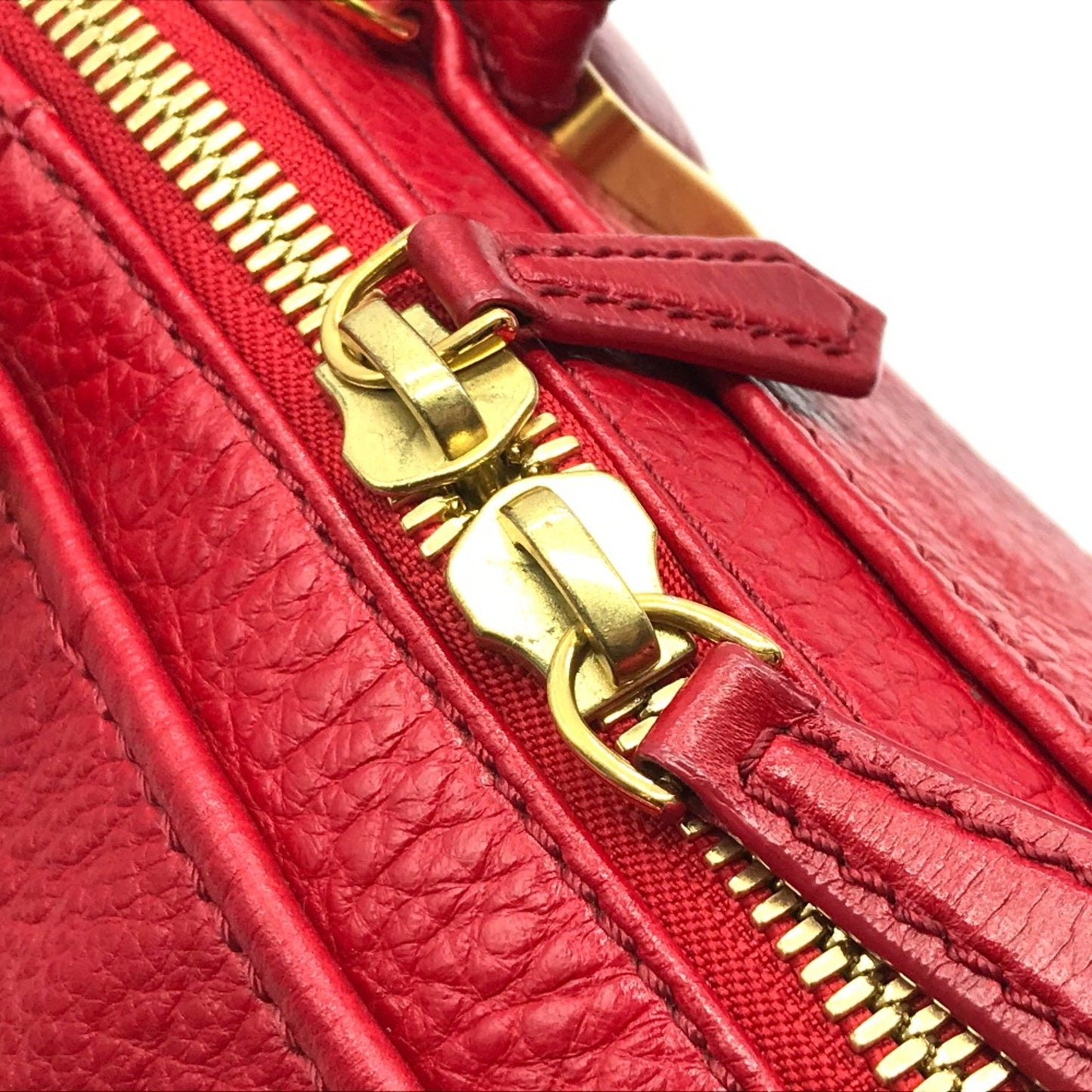 Fendi Chameleon Red Leather Hand Bag