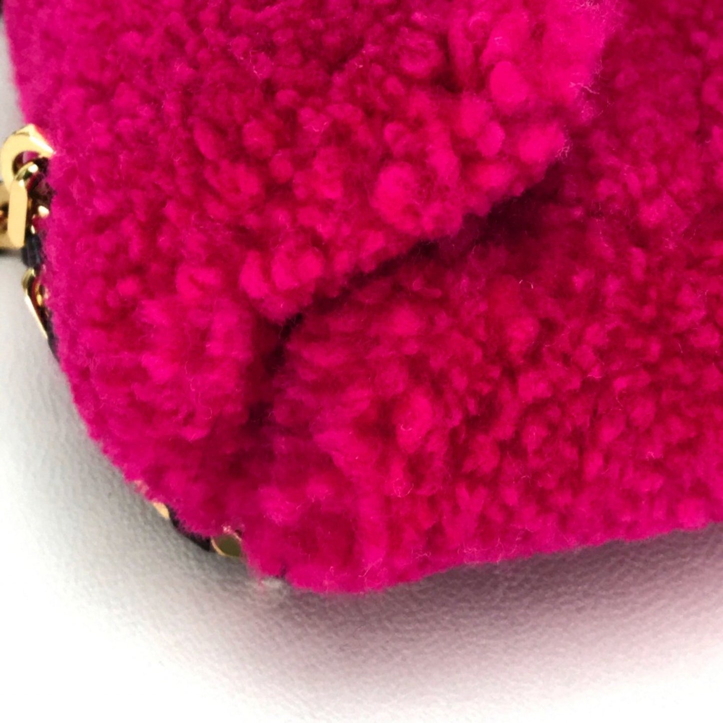 Fendi Baguette Pink Fur Shoulder Bag