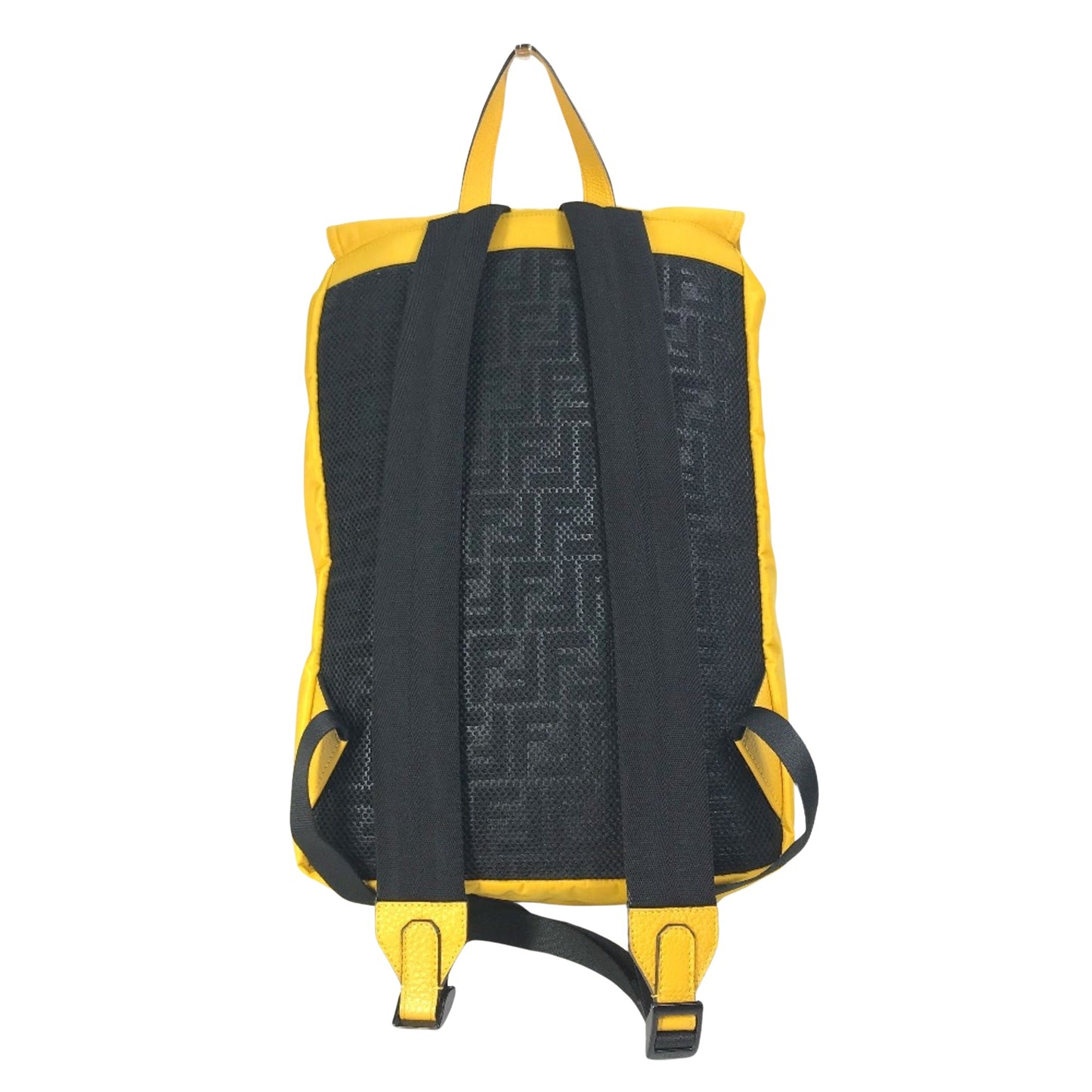 Fendi FF Yellow Synthetic Backpack Bag