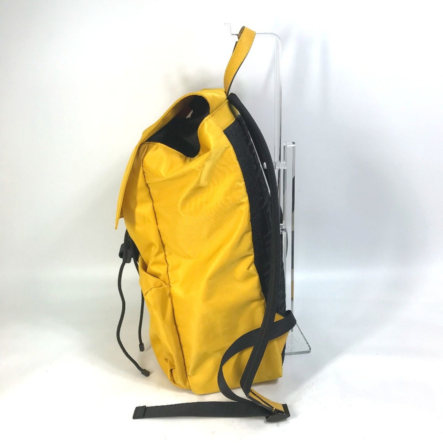 Fendi FF Yellow Synthetic Backpack Bag