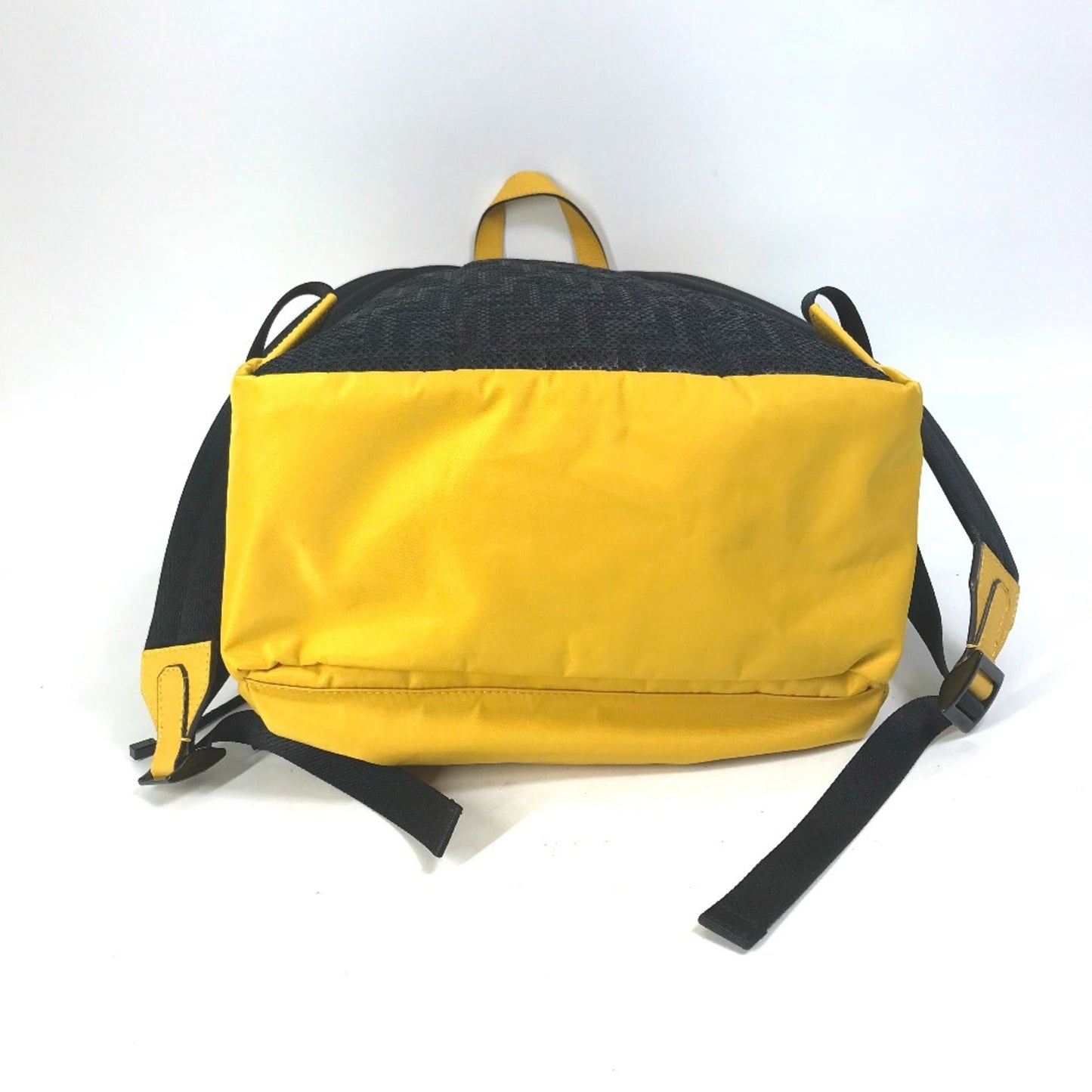 Fendi FF Yellow Synthetic Backpack Bag