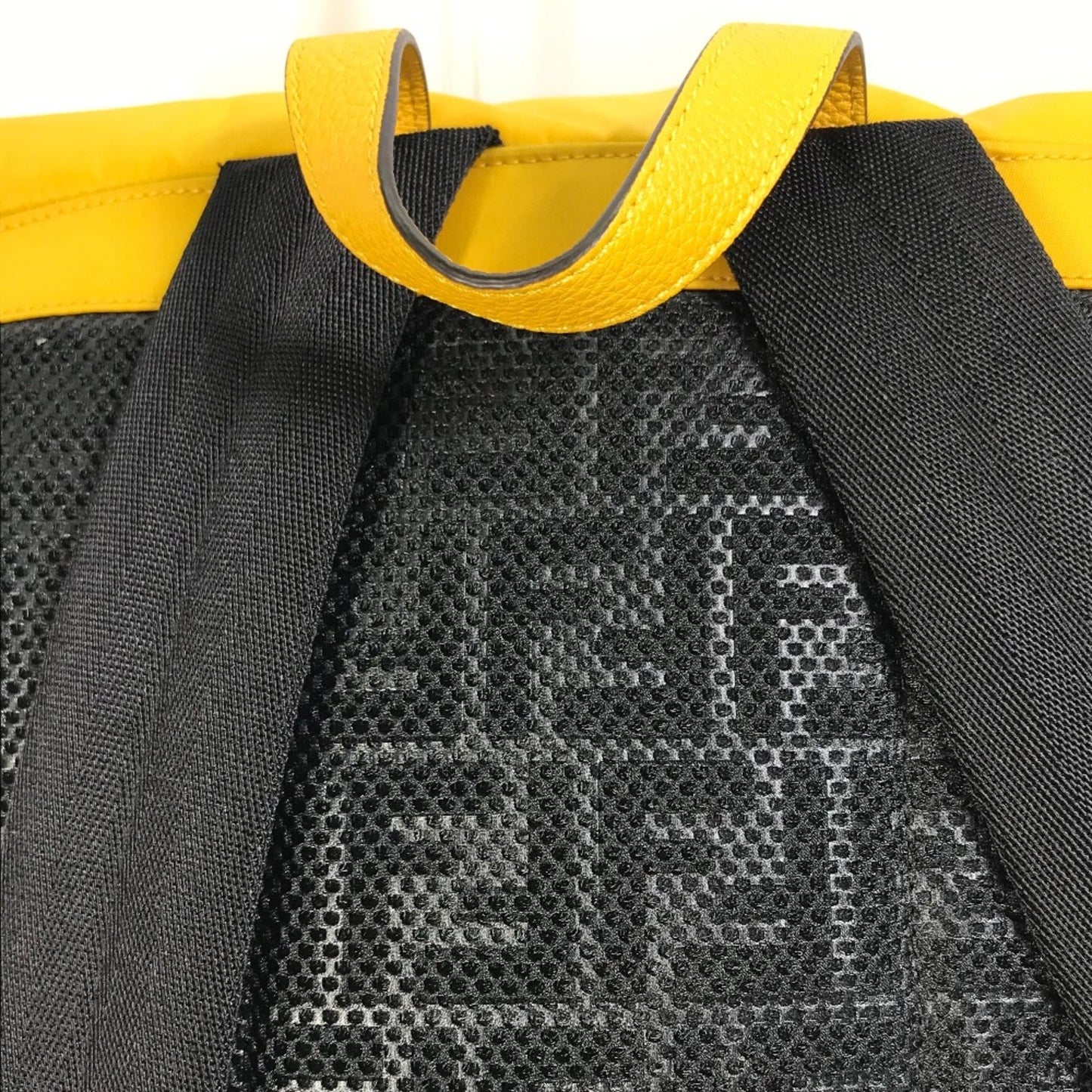 Fendi FF Yellow Synthetic Backpack Bag