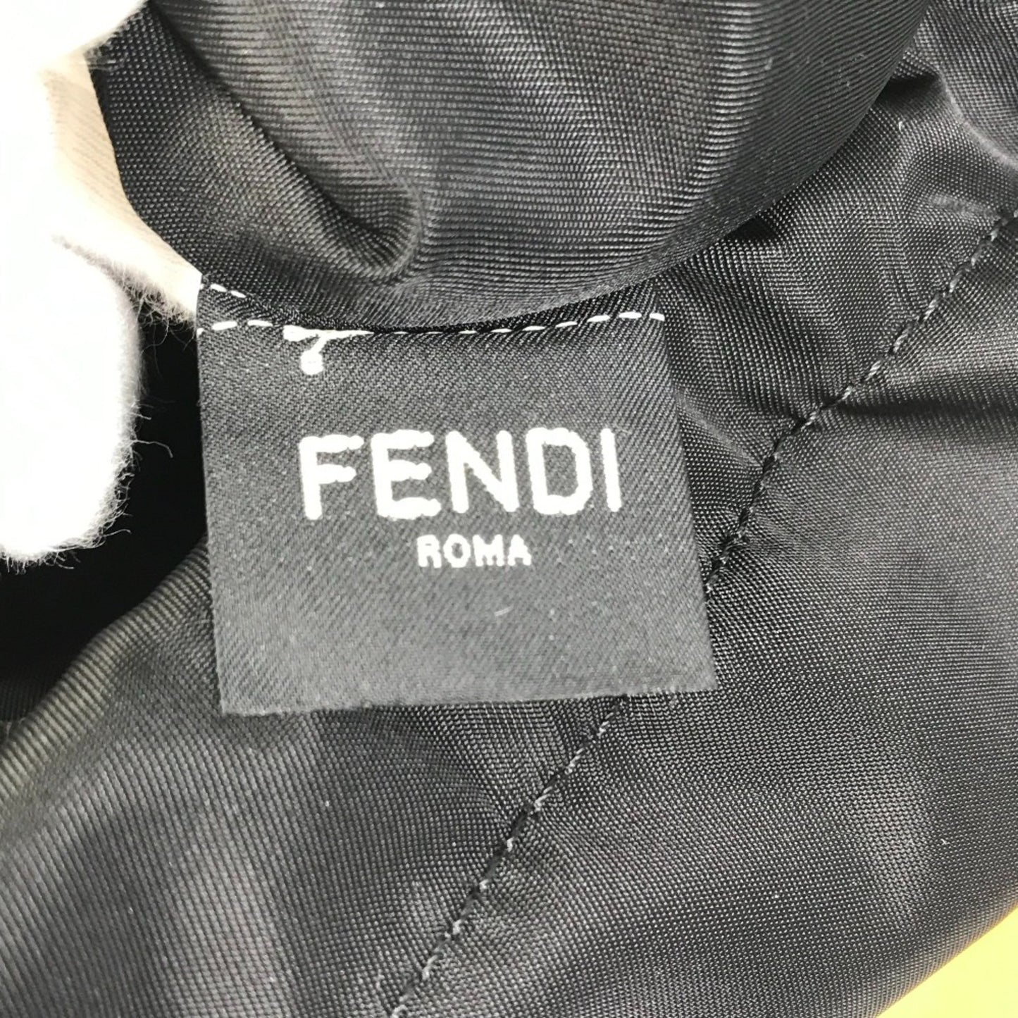 Fendi FF Yellow Synthetic Backpack Bag