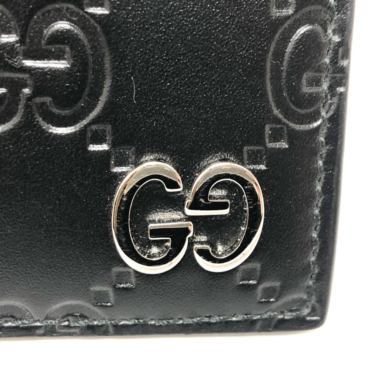 Gucci Guccissima Black Leather Wallet Accessories