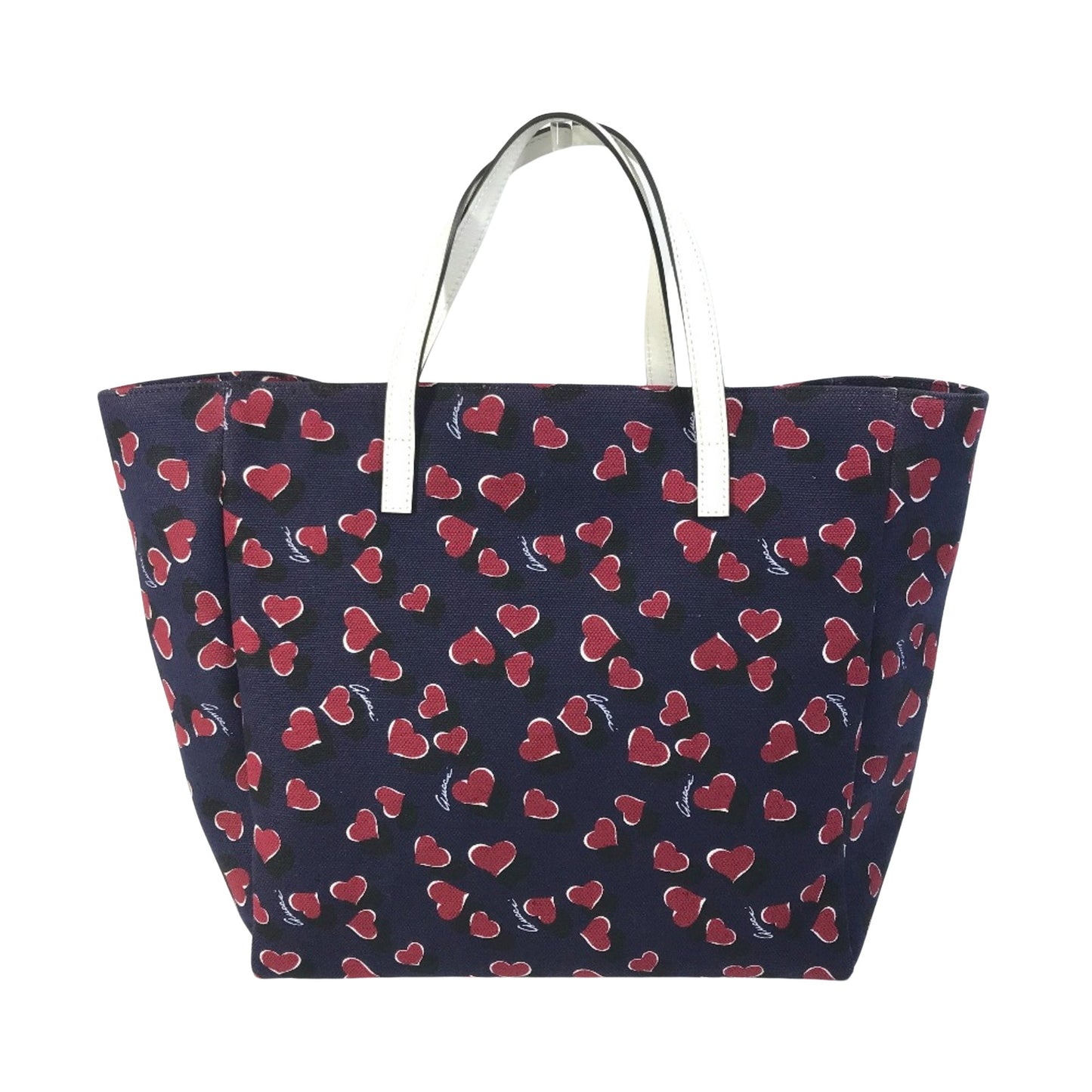 Gucci Heart Navy Canvas Tote Bag