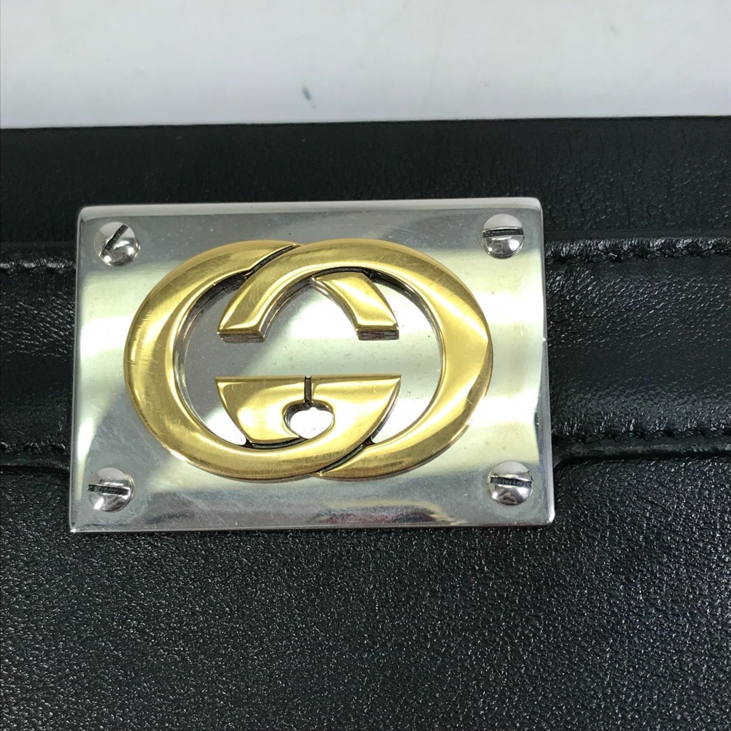 Gucci Interlocking G Black Leather Hand Bag