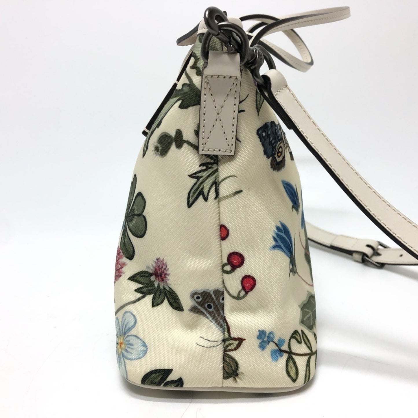 Gucci Flora Beige Canvas Hand Bag