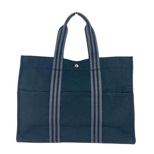 Hermès Fourre tout Navy Canvas Tote Bag