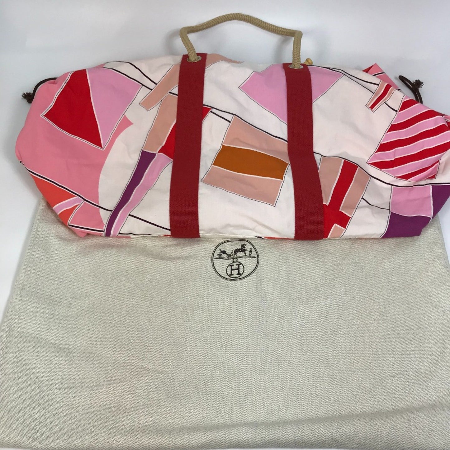 Hermès Cabas Multicolour Cotton Travel Bag