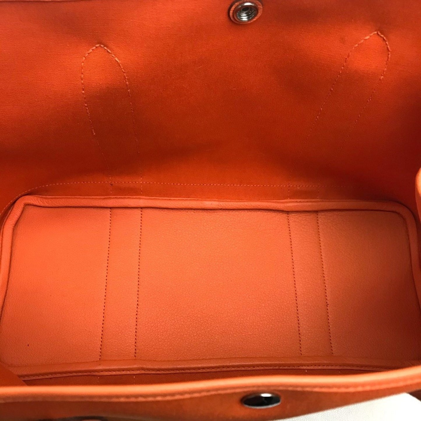 Hermès Garden Party Orange Canvas Tote Bag