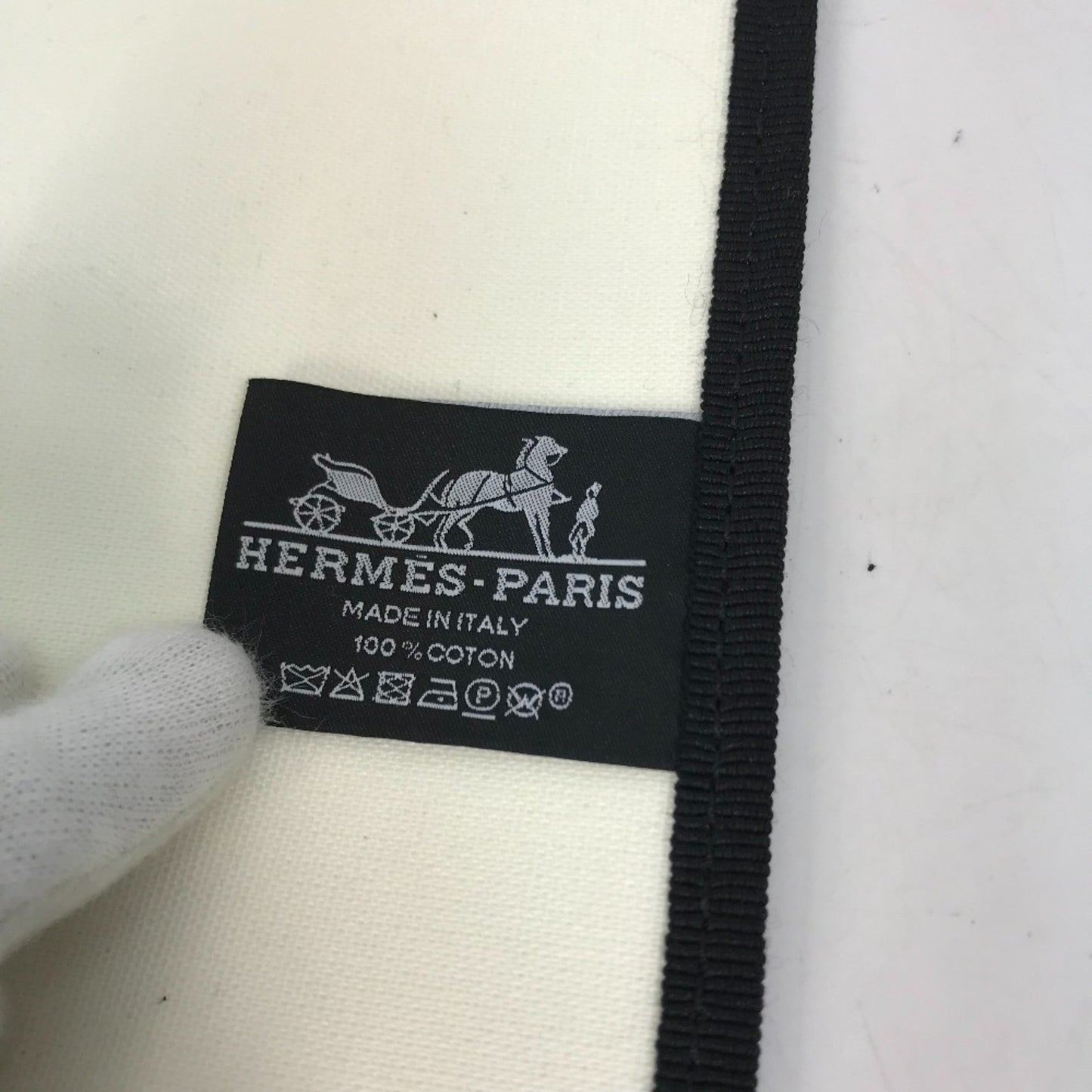 Hermès Cabas Navy Cotton Tote Bag