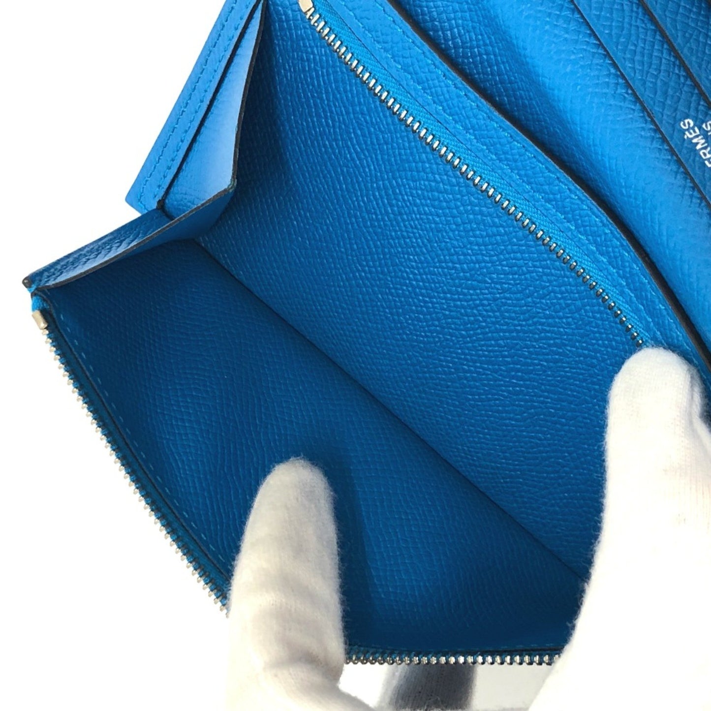 Hermès Béarn Blue Leather Wallet Accessories