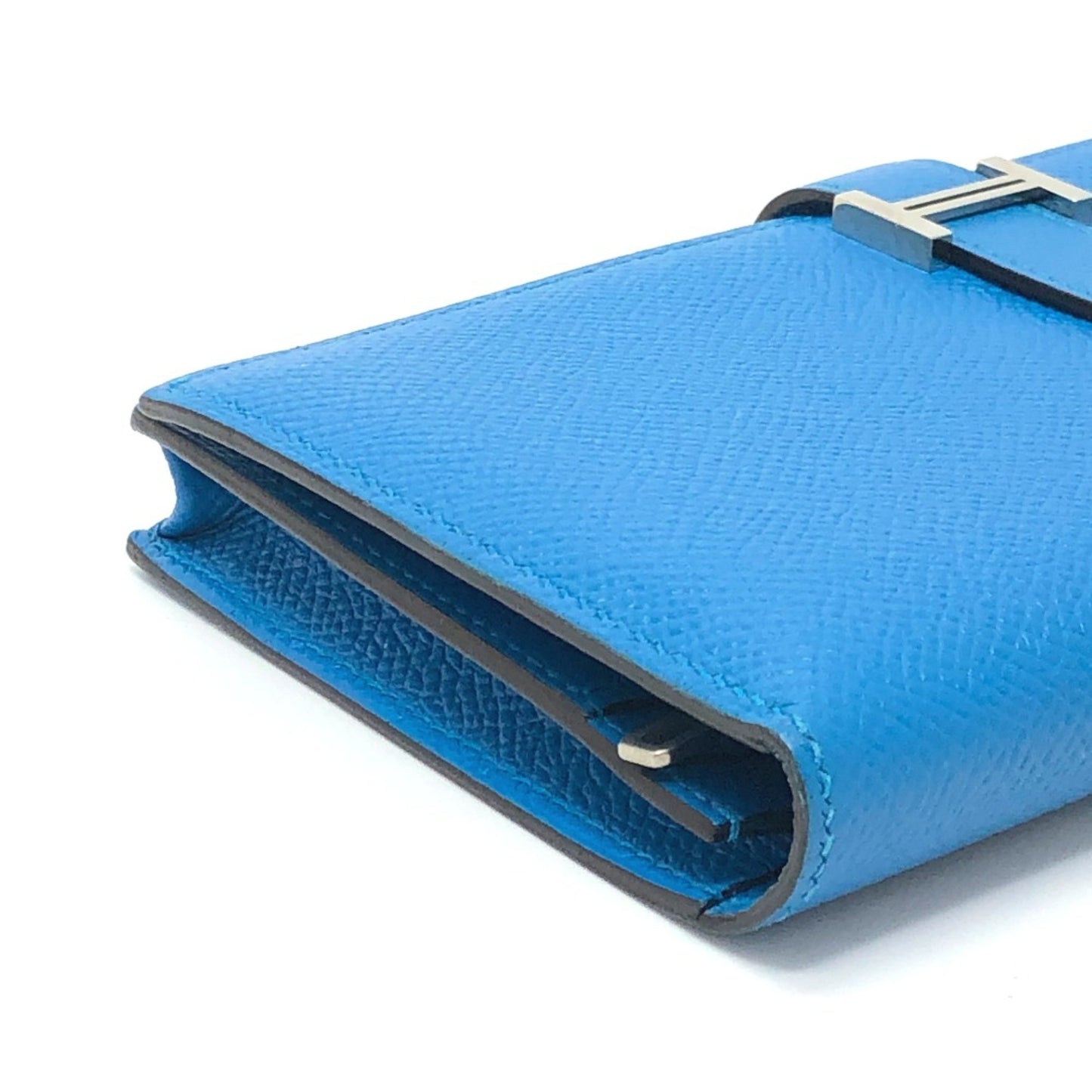 Hermès Béarn Blue Leather Wallet Accessories