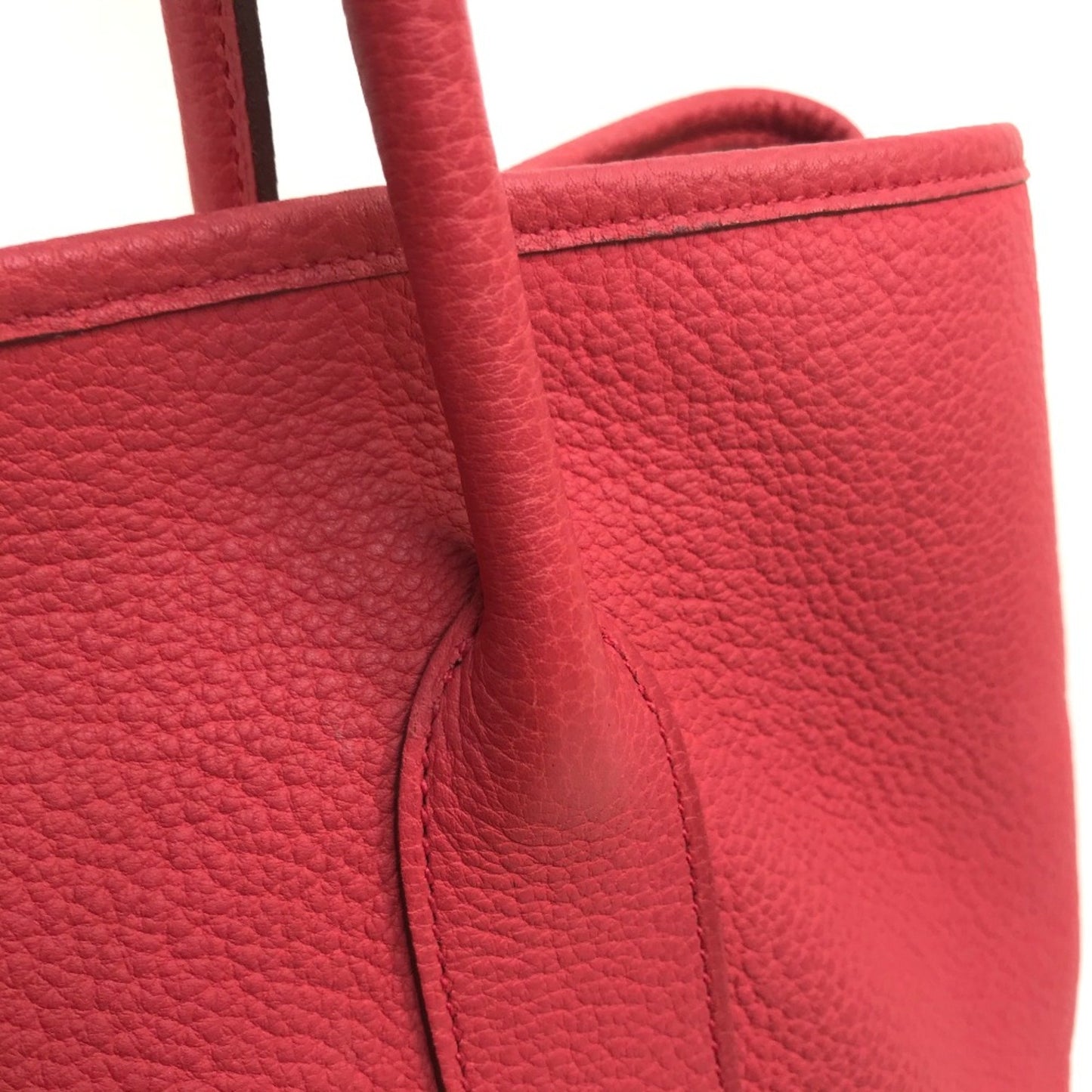 Hermès Garden Party Red Leather Tote Bag