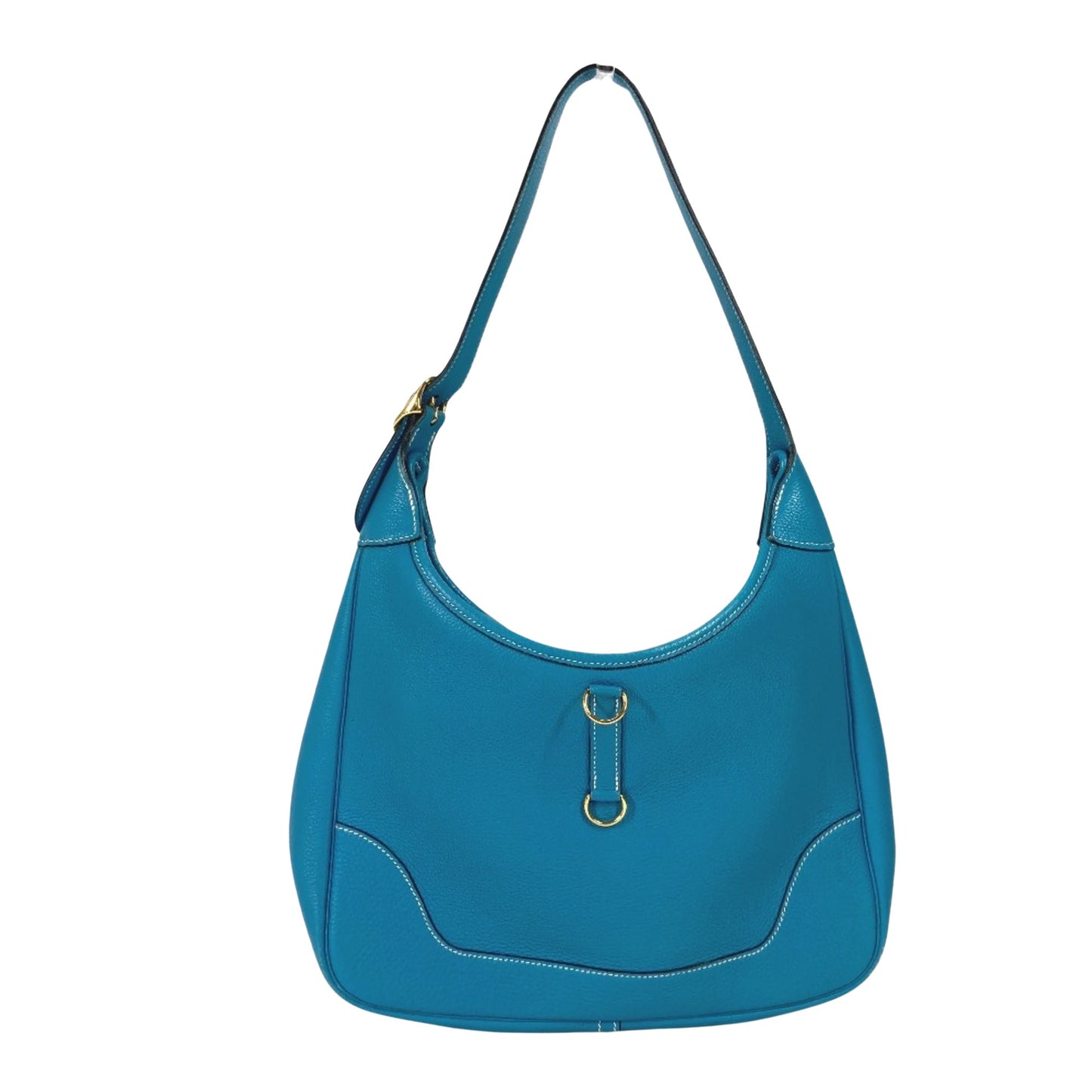 Hermès Trim Blue Leather Shoulder Bag