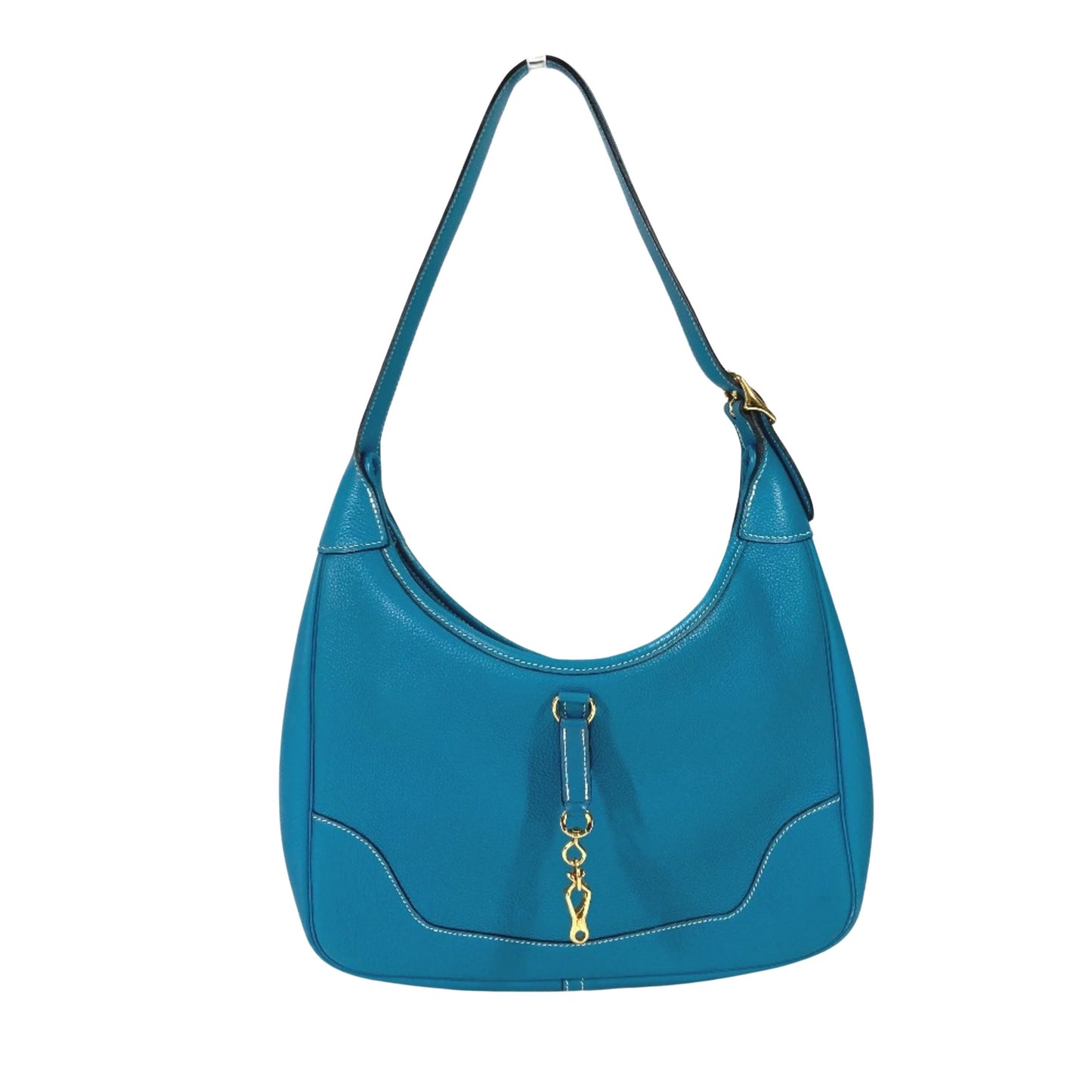 Hermès Trim Blue Leather Shoulder Bag