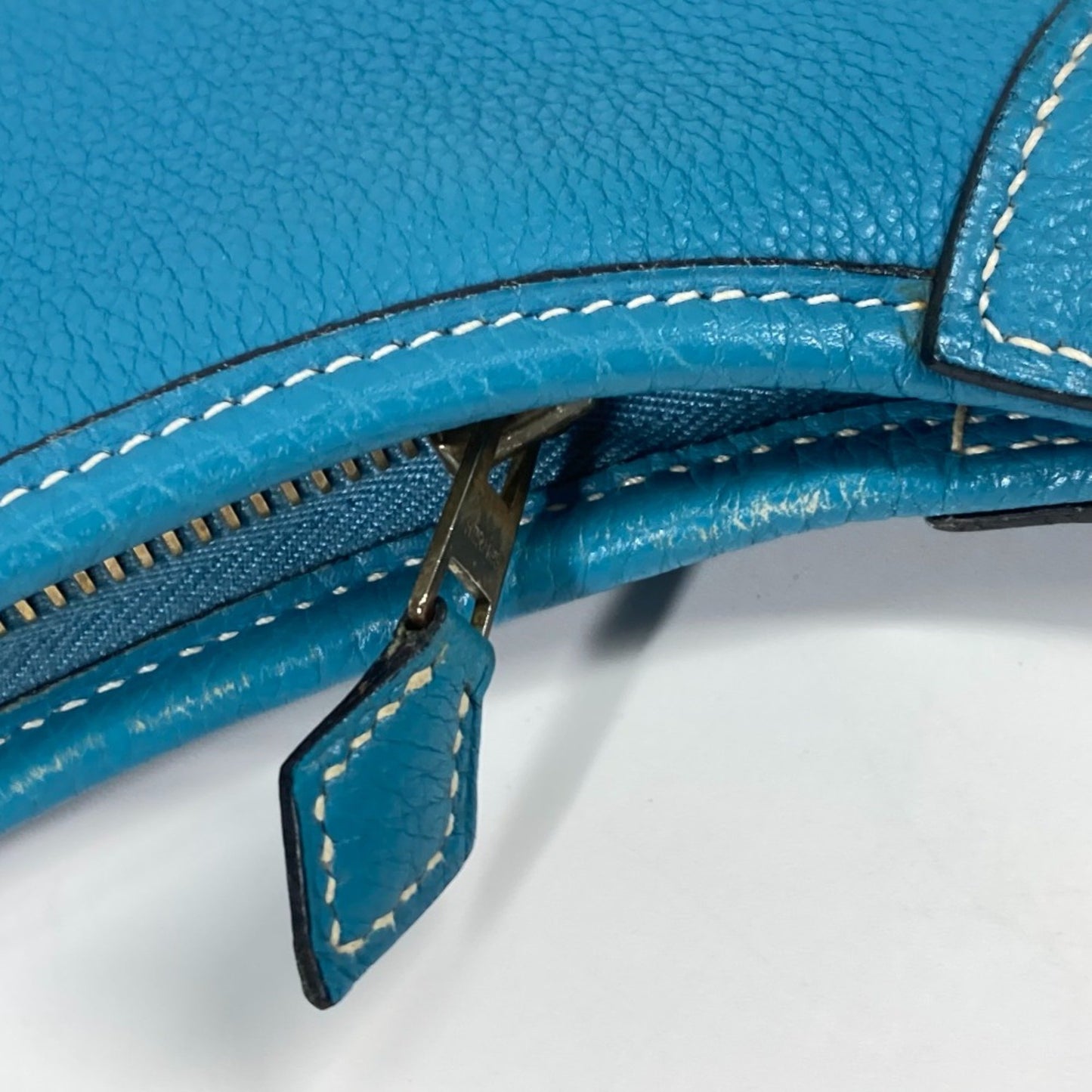 Hermès Trim Blue Leather Shoulder Bag