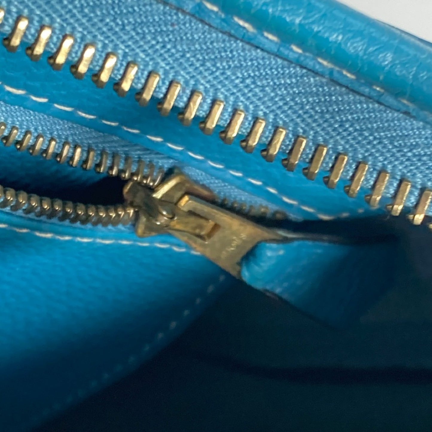 Hermès Trim Blue Leather Shoulder Bag