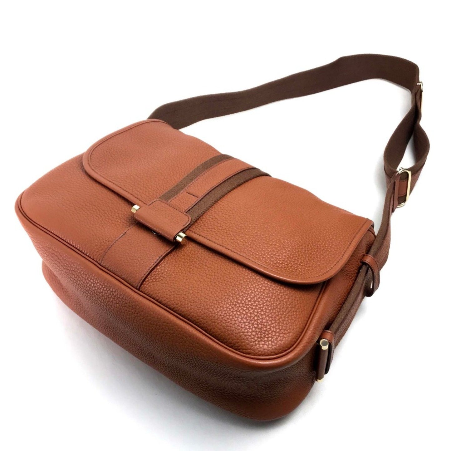 Hermès Bourlingue Brown Leather Shoulder Bag