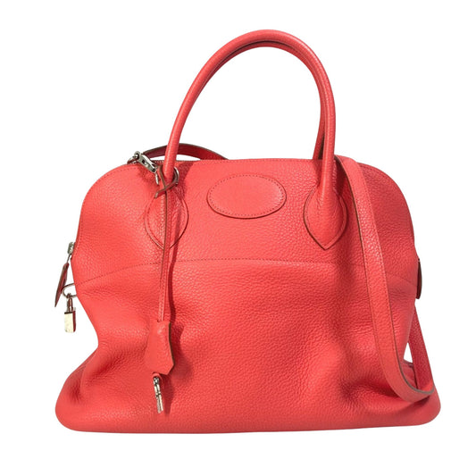 Hermès Bolide Red Leather Hand Bag