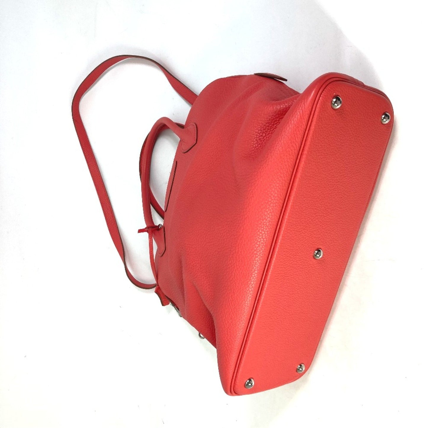 Hermès Bolide Red Leather Hand Bag