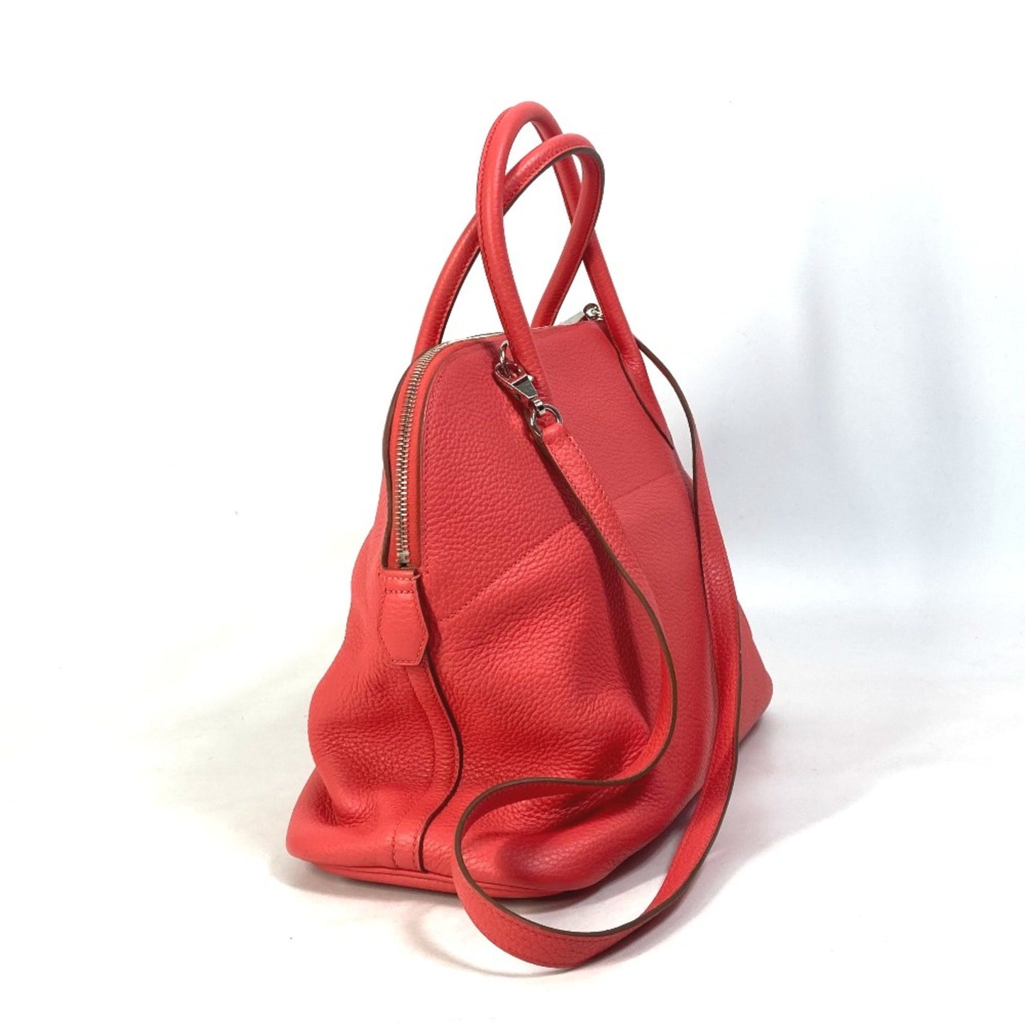 Hermès Bolide Red Leather Hand Bag