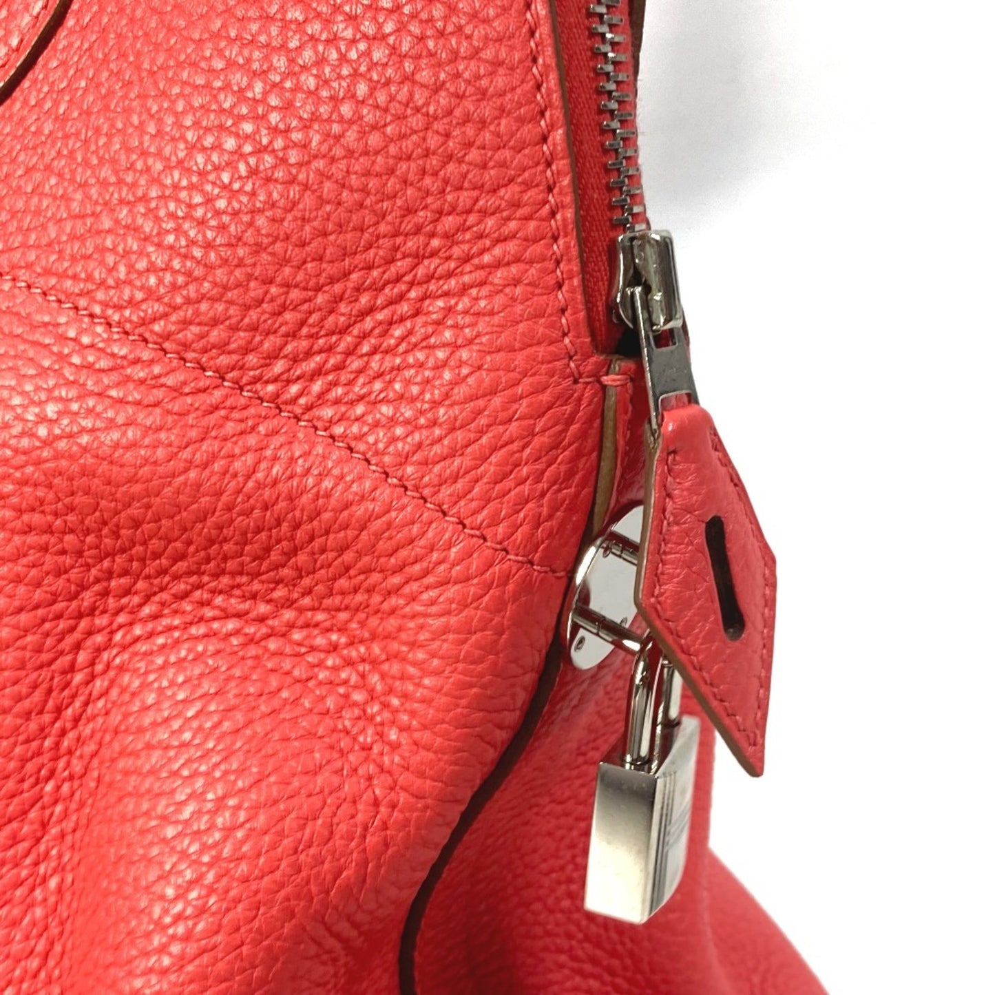 Hermès Bolide Red Leather Hand Bag