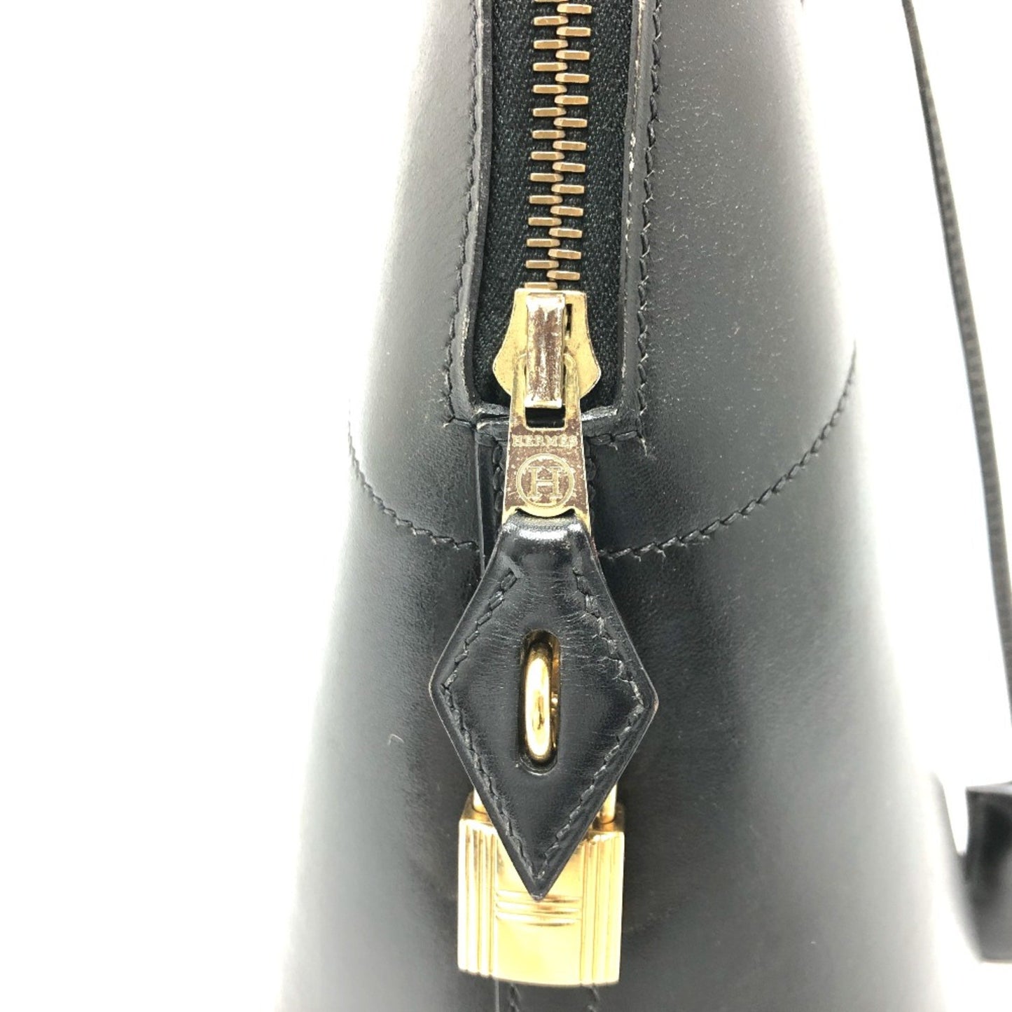 Hermès Bolide Black Leather Hand Bag