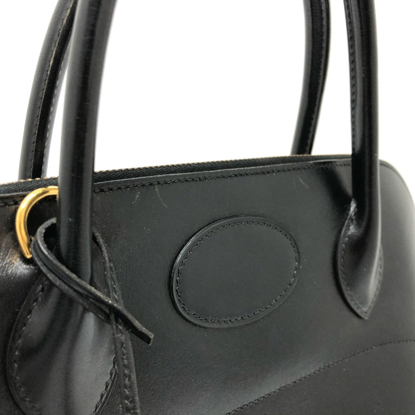 Hermès Bolide Black Leather Hand Bag