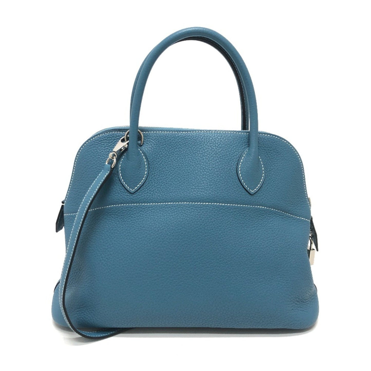 Hermès Bolide Blue Leather Hand Bag