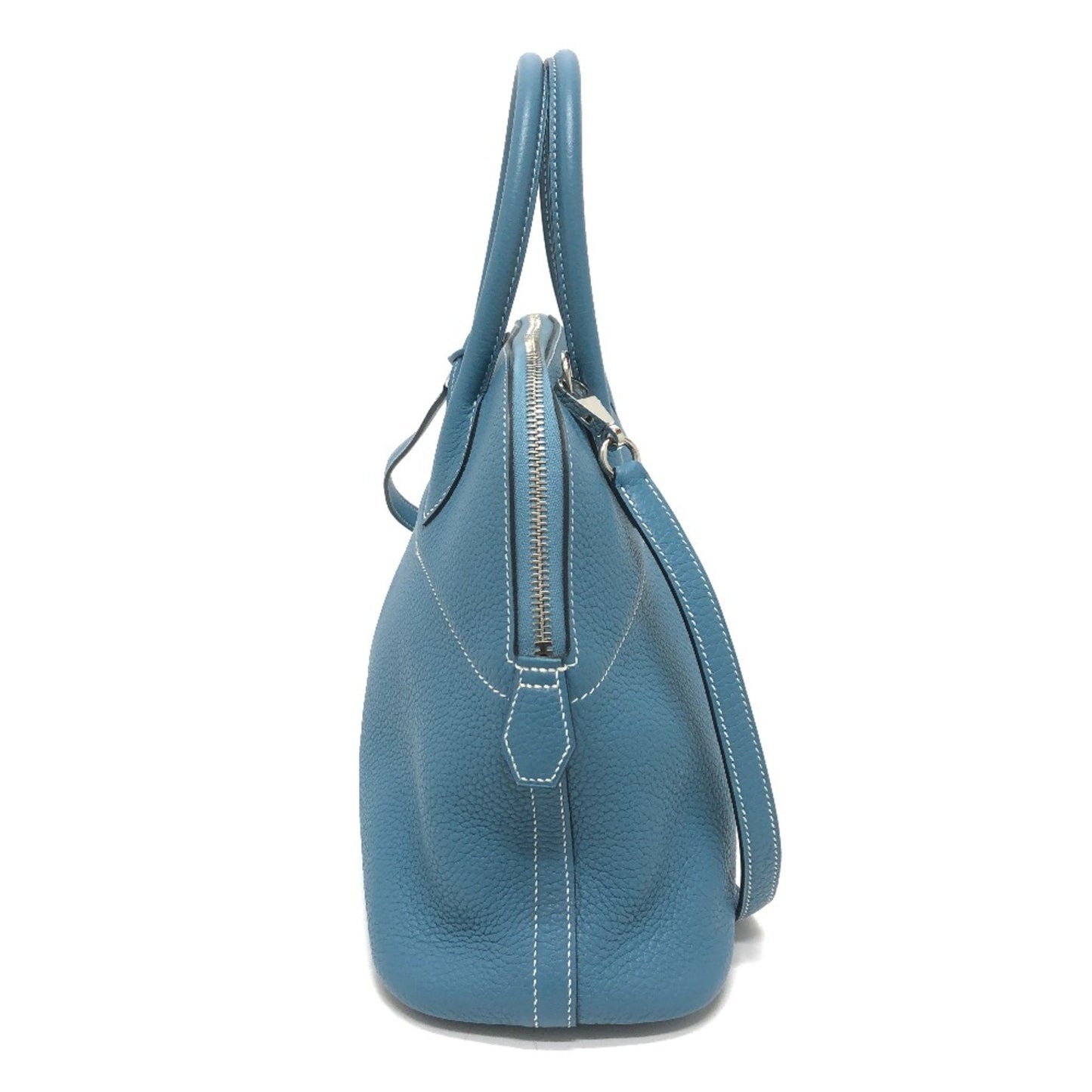 Hermès Bolide Blue Leather Hand Bag