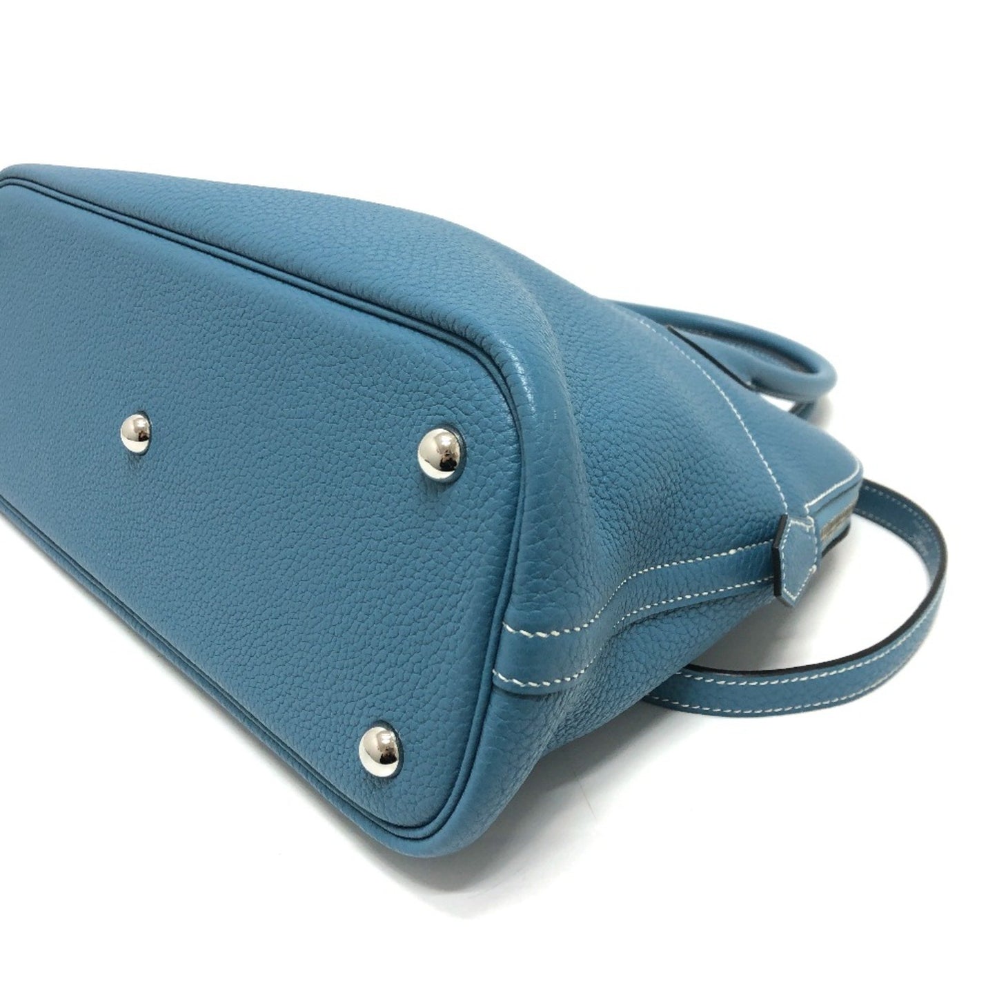 Hermès Bolide Blue Leather Hand Bag