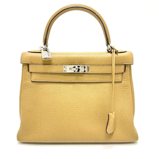 Hermès Kelly 28 Beige Leather Hand Bag