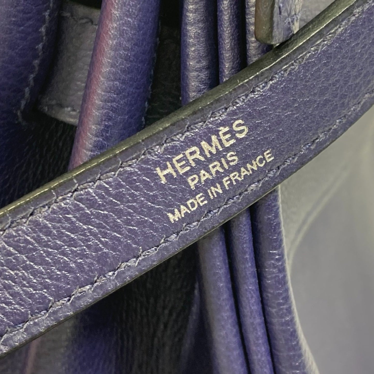 Hermès Kelly 28 Blue Leather Hand Bag