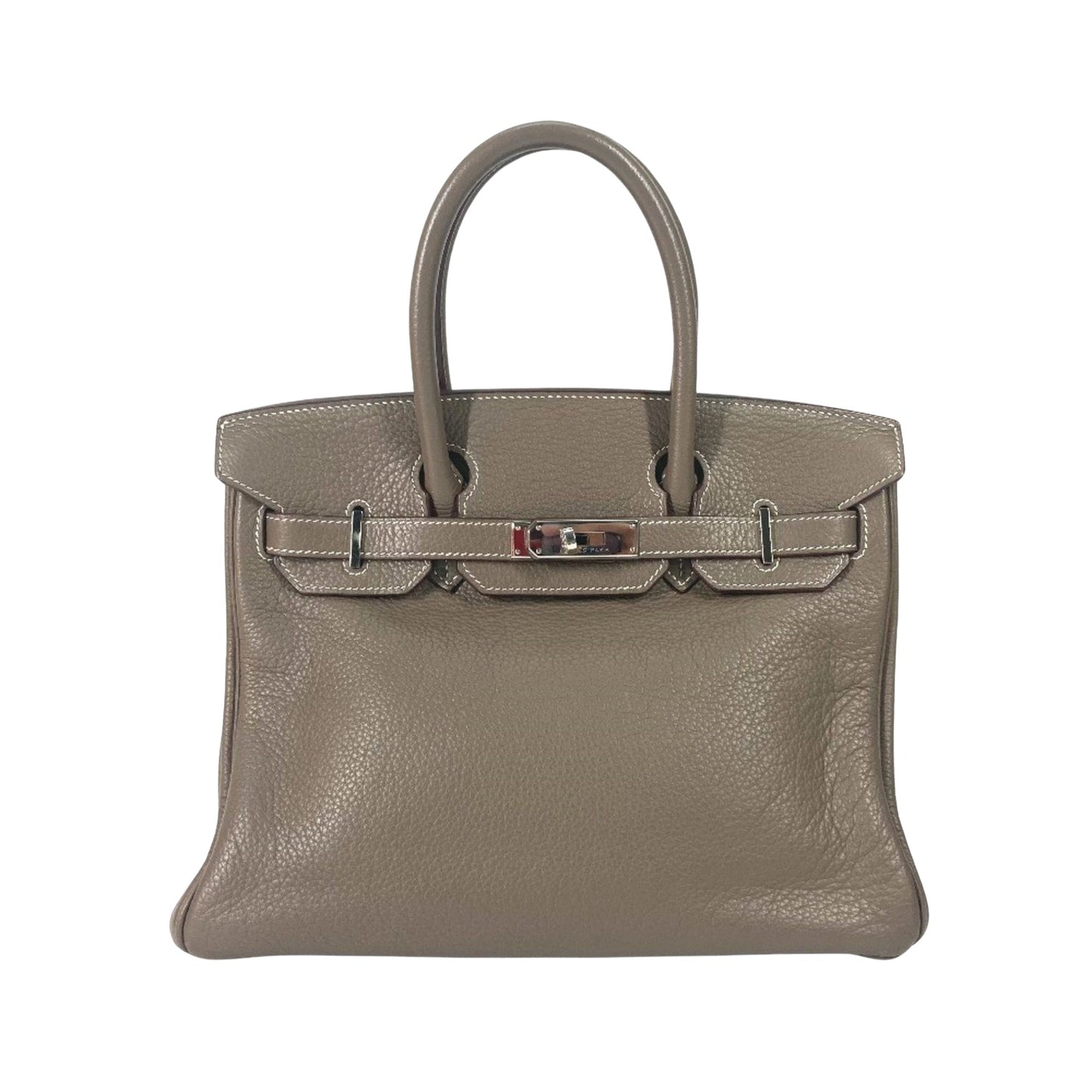 Hermès Birkin 30 Grey Leather Hand Bag