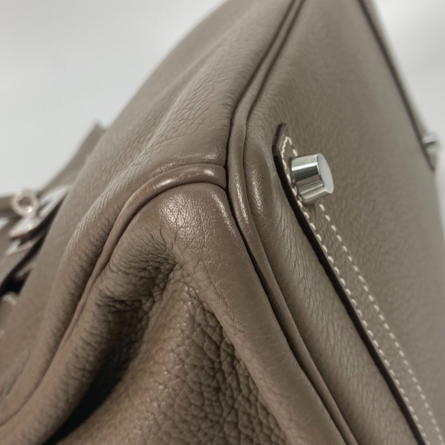 Hermès Birkin 30 Grey Leather Hand Bag