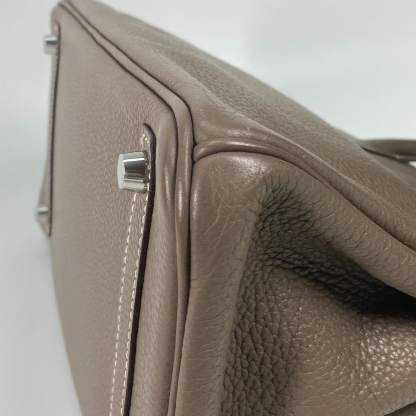 Hermès Birkin 30 Grey Leather Hand Bag