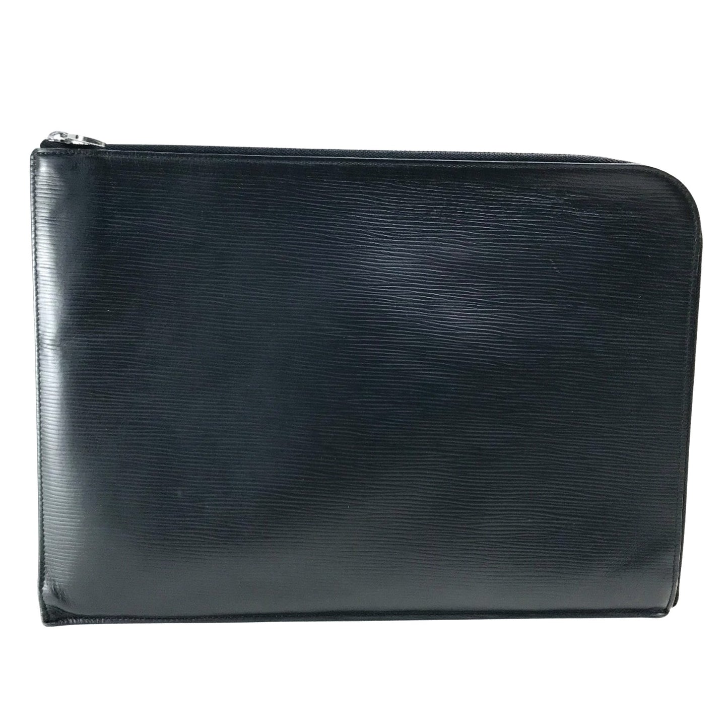 Louis Vuitton Pochette Jour Black Leather Clutch Bag